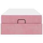 vidaXL Cadre de lit avec matelas Rose 90 x 190 cm Velours