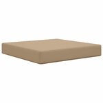 vidaXL Coussin de canapé d'extérieur Polyester Taupe 60 x 60 cm