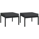 vidaXL Salon de jardin 5 Pièces avec coussins gris acier