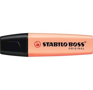 Surligneur BOSS ORIGINAL Pastel Pointe Biseautée 2 - 5 mm teint de Pêche STABILO