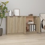 vidaXL Buffets 2 Pièces Chêne sonoma 60x30x70 cm Bois d'ingénierie