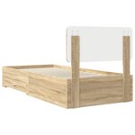 vidaXL Cadre de lit Chêne Sonoma 90 x 200 cm Bois d'ingénierie