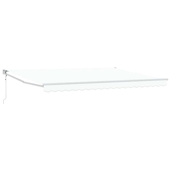 vidaXL Auvent Rétractable Blanc 4 5 × 3 m Polyester et métal