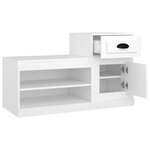 vidaXL Armoire à chaussures blanc 100x42x60 cm bois d'ingénierie