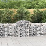 vidaXL Paniers à gabions arqués 40 Pièces 200x50x80/100 cm Fer galvanisé