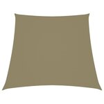 vidaXL Voile de parasol Tissu Oxford trapèze 4/5x4 m Beige