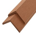 vidaXL Cornière de terrasse 5 Pièces WPC 170 cm Marron clair