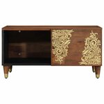 vidaXL Table basse Marron miel 80 x 50 x 40 cm Bois de mangue massif