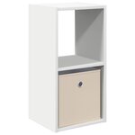 vidaXL Table de chevet Blanc 30 5 x 27 x 59 5 cm Bois d'ingénierie