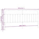 vidaXL Tête de lit métal noir 200 cm