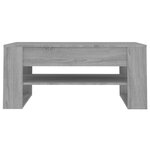 vidaXL Table basse sonoma gris 102x55x45 cm bois d'ingénierie