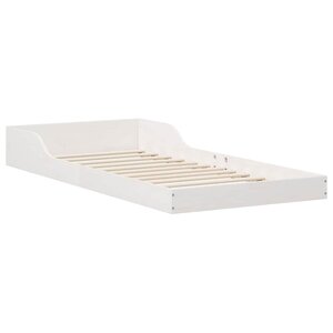 vidaXL Cadre de lit Blanc 100 x 220 cm Pin massif