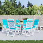 vidaXL Coussins de chaise à dossier haut lot de 6 turquoise