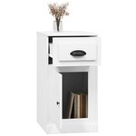 vidaXL Armoire latérale avec tiroir blanc 40x50x75cm bois d'ingénierie