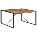 vidaXL Table à manger 140x140x75 cm bois massif
