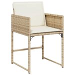 vidaXL Ensemble à manger de jardin et coussins 13 Pièces beige