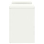 vidaXL Supports de Plantes Extérieurs Pillar 2 Pièces Blanc 24x24x35 cm Acier
