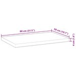 vidaXL Dessus de meuble de salle de bain non traité bois d'acacia