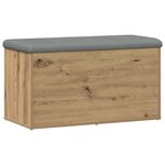 vidaXL Banc de rangement Chêne artisanal 82x42x45 cm Bois d'ingénierie