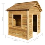 vidaXL Maisonnette d'extérieur 120x120x146 cm Bois de pin