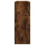 vidaXL Buffet chêne fumé 91x28x75 cm bois d'ingénierie
