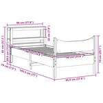 vidaXL Cadre de lit avec tête de lit cire marron 90x190 cm bois de pin