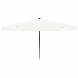 vidaXL Parasol de jardin Blanc et Noir 395 x 395 x 245 cm