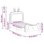 vidaXL Cadre de lit pour tout-petit avec tête de lit Gris clair PU