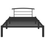 vidaXL Cadre de lit sans matelas noir métal 90x200 cm