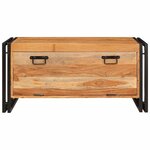 vidaXL Cabinet à chaussures avec étagère Marron Bois d'acacia massif