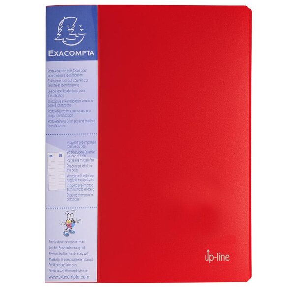 Protège-documents UPLINE PP opaque. 40 vues  20 pochettes Rouge EXACOMPTA