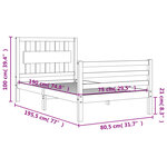 vidaXL Cadre de lit sans matelas bois massif