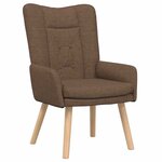 vidaXL fauteuil Marron 63 x 67 x 94 cm Tissu et contreplaqué