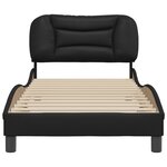 vidaXL Cadre de lit avec tête de lit Noir 90x200 cm Similicuir