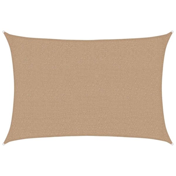 vidaXL Voile d'ombrage 160 g/m² Taupe 2 5x4 m PEHD