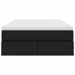 vidaXL Lit avec rangement et matelas avec matelas Noir 120 x 190 cm