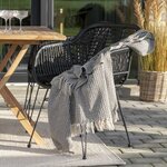 6 Fauteuils de jardin noirs TRIESTE