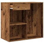 vidaXL Armoire à cosmétiques vieux bois 80x40x75 cm bois d'ingénierie