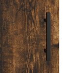 vidaXL Armoire murale chêne fumé 69 5x34x90 cm