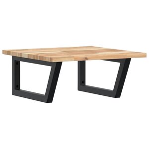 vidaXL Étagère de vasque murale acier et bois massif d'acacia