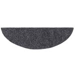 vidaXL Tapis d'escalier autocollants 15 pièces 56 x 17 x 3 cm Gris foncé Demi-rond