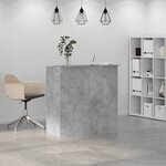 vidaXL Bureau de réception gris béton 100x50x103 5cm bois d'ingénierie