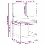 vidaXL Fauteuil de jardin d'angle avec coussins en bois d'acacia