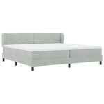 vidaXL Lit à ressorts avec matelas gris foncé 80x200 cm en velours