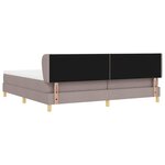 vidaXL Lit à ressorts avec matelas Taupe 200 x 200 cm tissu