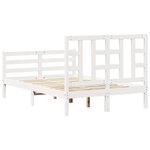 vidaXL Cadre de lit sans matelas blanc bois de pin massif