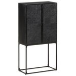 vidaXL Buffet Noir 60x30x120 cm Bois massif d'acacia et de manguier