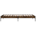 vidaXL Cadre de lit Chêne Fumé 80 x 200 cm Bois d'ingénierie