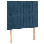 vidaXL Sommier à lattes de lit avec matelas Bleu foncé 90x200 cm