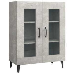 vidaXL Buffet gris béton 69 5x34x90 cm bois d'ingénierie